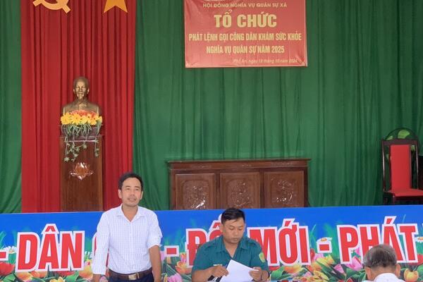 Xã Phổ An trao lệnh gọi công dân khám sức khỏe nghĩa vụ quân sự năm 2025